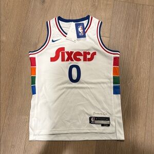Tyrese Maxey - White Sixers Basketball Jersey youth medium